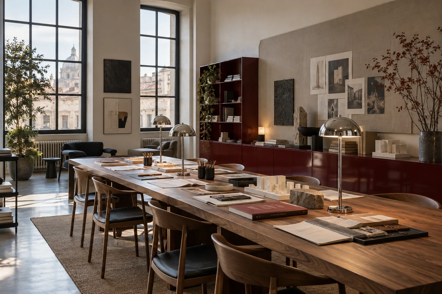 Spazio creativo Atelier Uno con tavolo comune